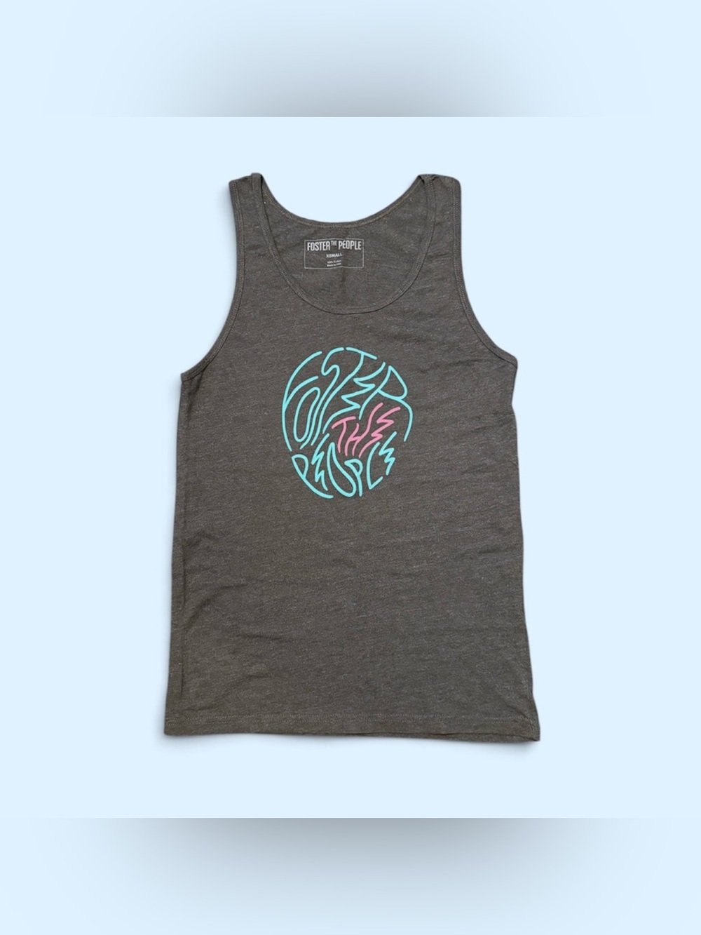 NWOT XS Foster the People Gray Logo Racerback Tank Top